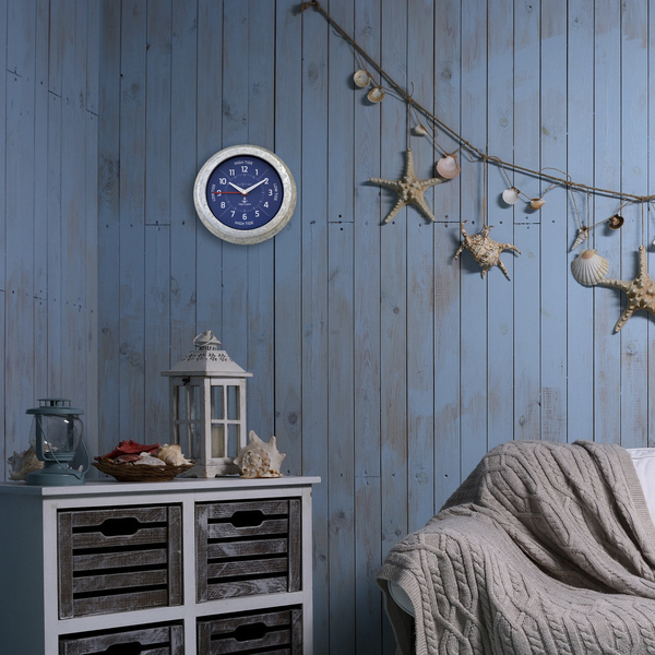 NeXtime NE-4321BL Tide Getijdenklok 22 cm Blauw/Metaal - Image 4