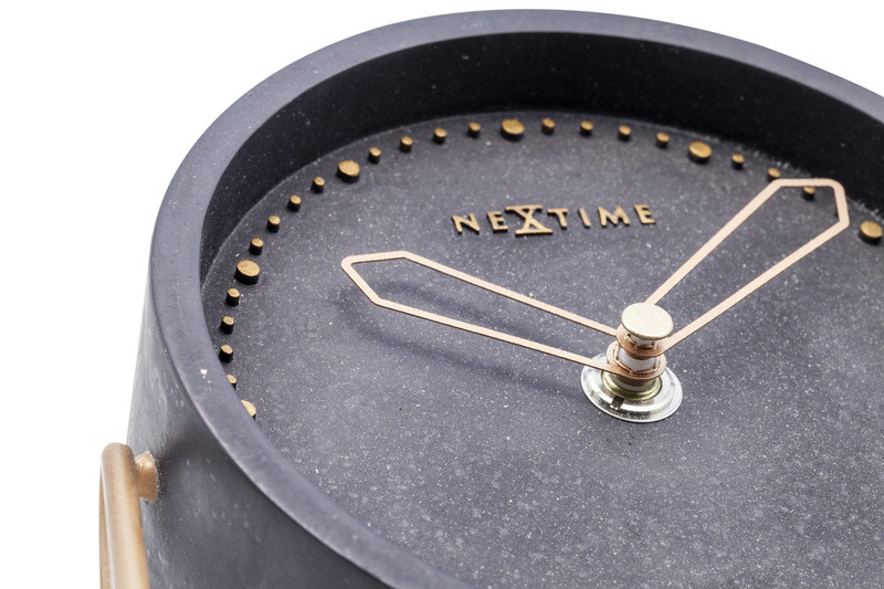 NeXtime NE-5204ZW Tafelklok 17.5x15.5x5 Cm, Polyresin, Zwart - Image 4