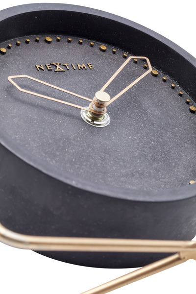 NeXtime NE-5204ZW Tafelklok 17.5x15.5x5 Cm, Polyresin, Zwart - Image 5