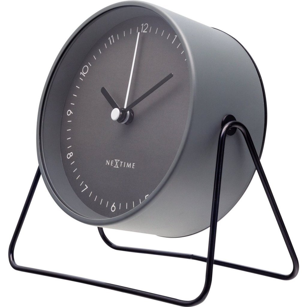 NeXtime NE-5240GS Wekker Berlin 14x13 cm Grijs/Metaal - Image 2