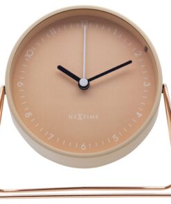 NeXtime NE-5240RZ Wekker Berlin 14x13 cm Champagne/Metaal