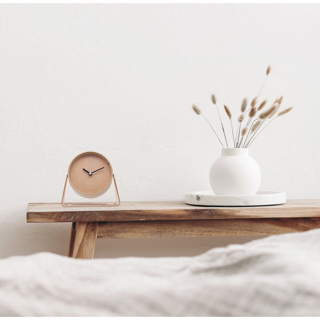 NeXtime NE-5240RZ Wekker Berlin 14x13 cm Champagne/Metaal - Image 5