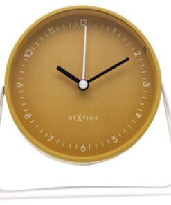 NeXtime NE-5240YL Wekker Berlin 14x13 cm Geel/Wit/Metaal