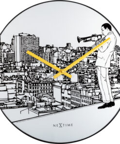 NeXtime NE-8191 Wandklok Trumpet City Ø 40 Cm