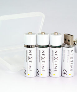 NeXtime NE-AABAT003 Oplaadbare AA USB-Batterij Blister A 4 Stuks