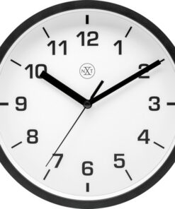 NeXtime NX-7321ZW Wandklok NXT Diameter 20cm Kunststof Zwart