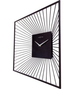 Alternative view of NeXtime Wandklok Vierkant 45x45x15 cm Zwart/Metaal