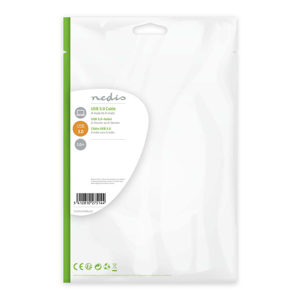Nedis CCGP61000BU20 Usb 3.0-kabel A Male - A Male 2,0 M Blauw - Image 3