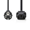Nedis CEGP10030BK50 Voedingskabel Schuko Male - Iec-320-c13 5