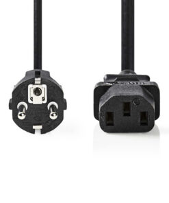 Nedis CEGP10030BK50 Voedingskabel Schuko Male - Iec-320-c13 5