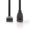 Nedis CVGP34200BK15 High Speed HDMI Kabel 90&deg; Haaks met Ethernet 1.5 m Zwart