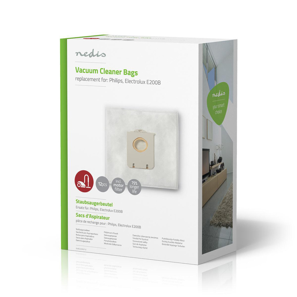 Nedis DUBG220AEP12 Stofzuigerzak Philips, Electrolux E200b - Image 3