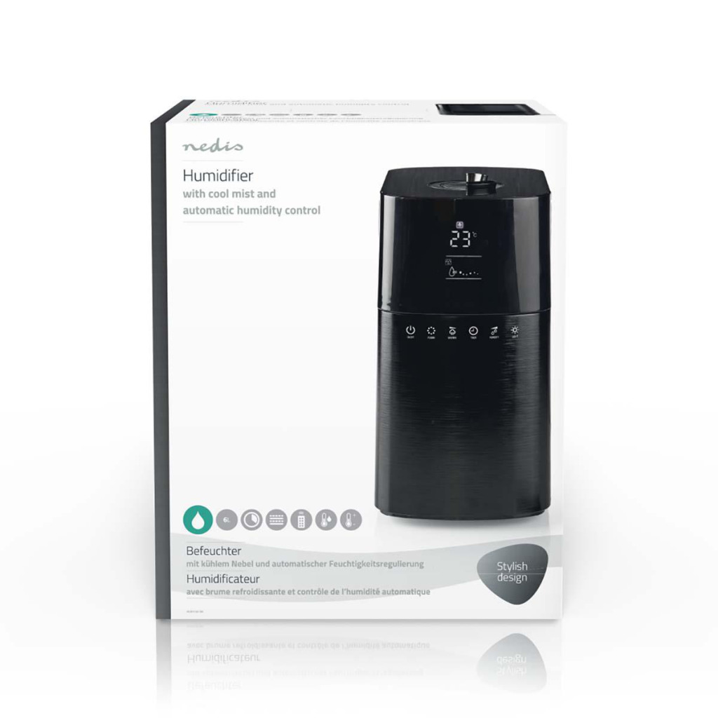 Nedis HUMI130CBK Luchtbevochtiger 6 L Hygrometer Afstandsbediening Zwart - Image 4
