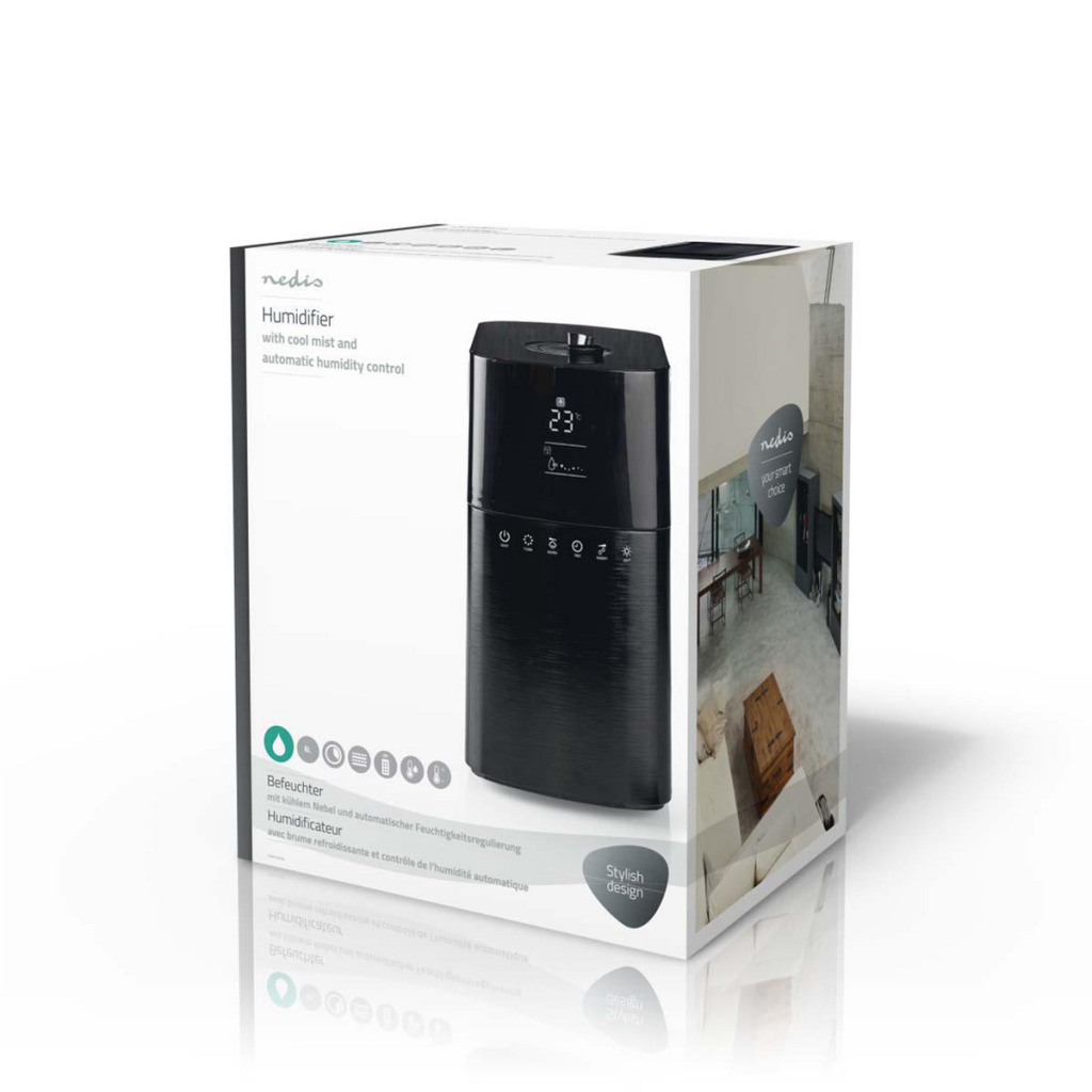 Nedis HUMI130CBK Luchtbevochtiger 6 L Hygrometer Afstandsbediening Zwart - Image 5