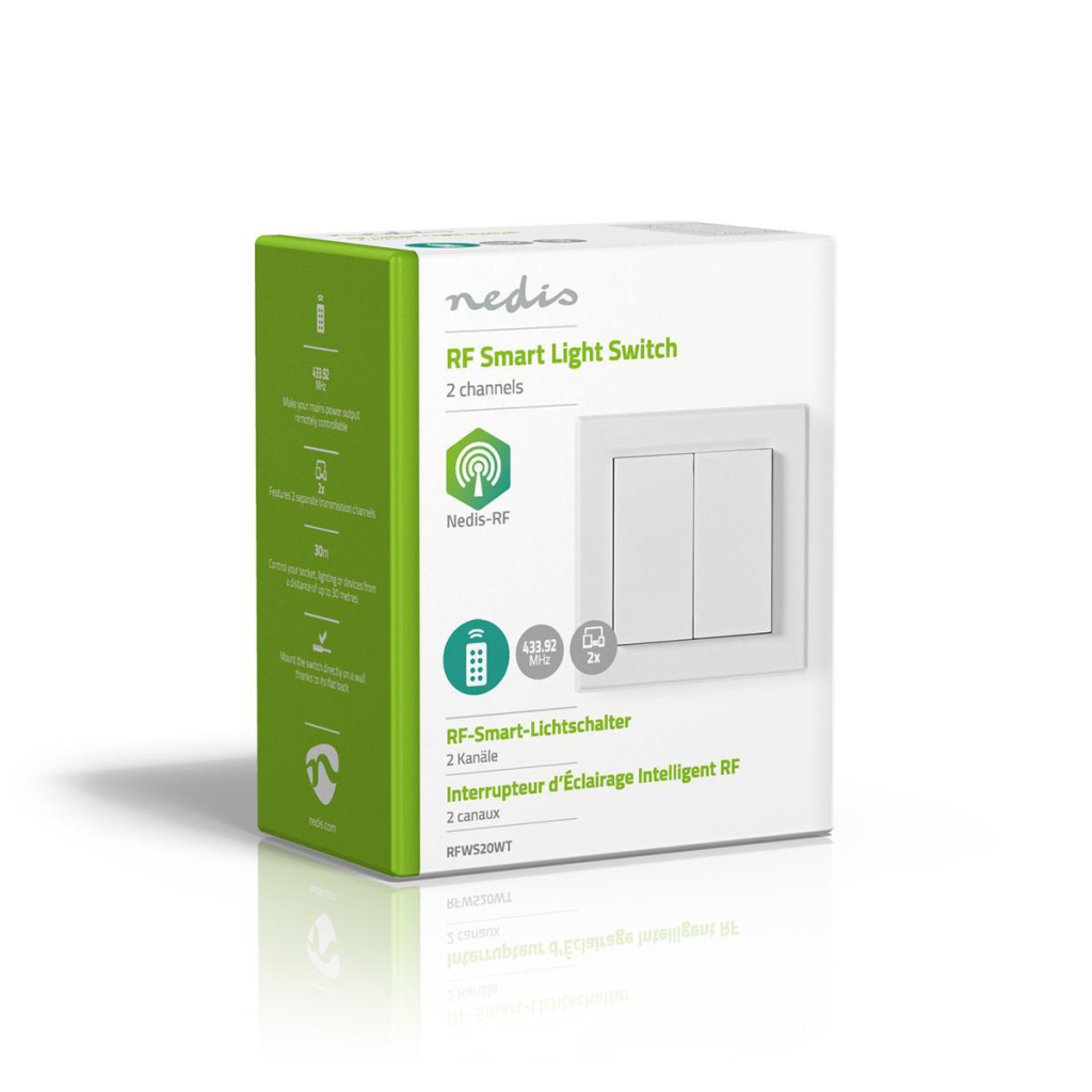 Nedis RFWS20WT Rf Smart Lichtschakelaar Tweevoudig - Image 5