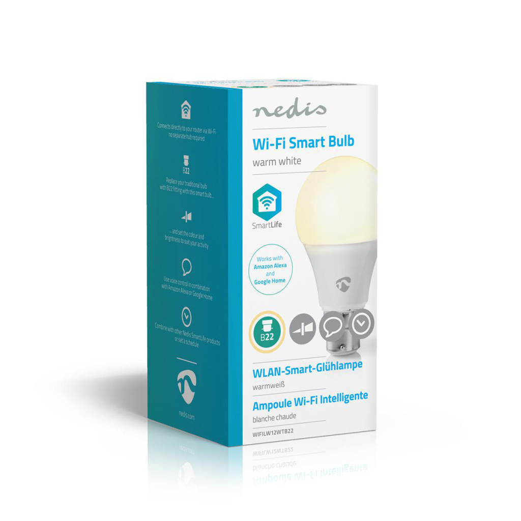 Nedis WIFILW12WTB22 Smartlife Led Bulb Wi-fi B22 800 Lm 9 W Warm Wit 2700 K Energieklasse: A+ Android™ & Ios A60 - Image 5