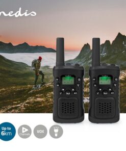 Alternative view of Nedis WLTK0610BK Walkie Talkie Set 2 Handsets Tot 6 Km Frequentiekanalen: 8 Ptt / Vox Tot 3 Uur Koptelefoonoutput 2 Headsets Zwart