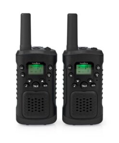 Nedis WLTK0610BK Walkie Talkie Set 2 Handsets Tot 6 Km Frequentiekanalen: 8 Ptt / Vox Tot 3 Uur Koptelefoonoutput 2 Headsets Zwart