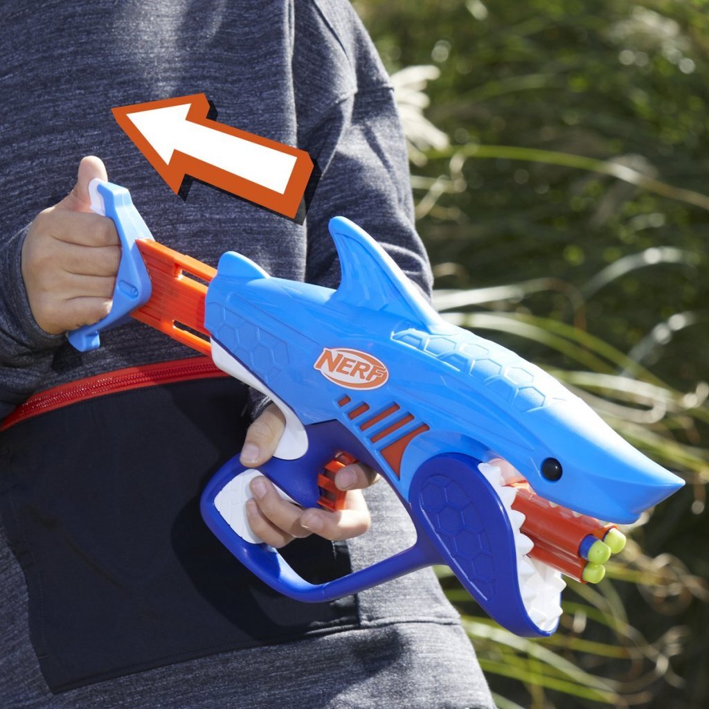 Nerf Elite Junior Sharkfire Blaster + 8 Darts - Image 4