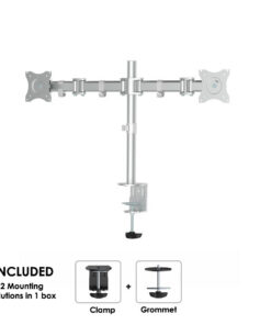 Alternative view of Newstar NM-D135DSILVER Flatscreen Bureausteun Zilver