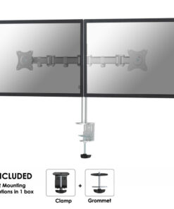 Newstar NM-D135DSILVER Flatscreen Bureausteun Zilver