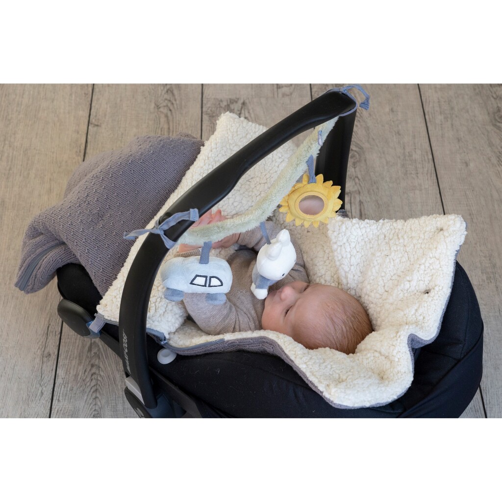 Nijntje Fluffy Wagenspanner + Geluid Blauw - Image 5