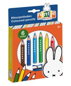 Nijntje Kleurpotloden 6 Stuks + Puntenslijper