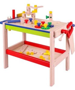 Njoy Kids Houten Werkbank met Gereedschap en Accessoires 52-delig
