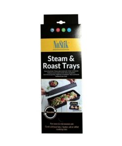Nostik Stoom- en Braadplaten 32x12 cm Zwart