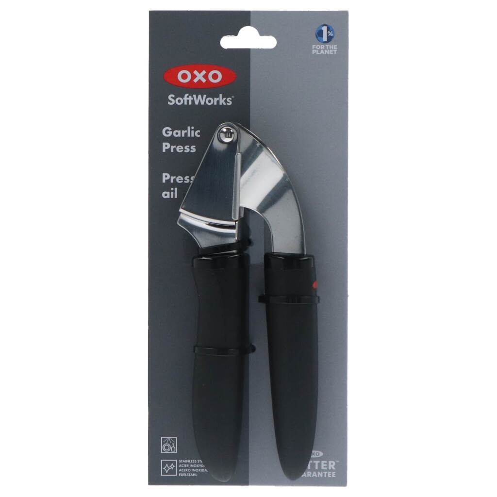 OXO SoftWorks Knoflookpers RVS/Zwart