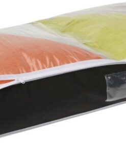 Opberghoes 100x45x15 cm Zwart/Transparant