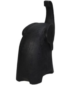 Ornament Olifant Polyresin Black 16x8x20.5cm