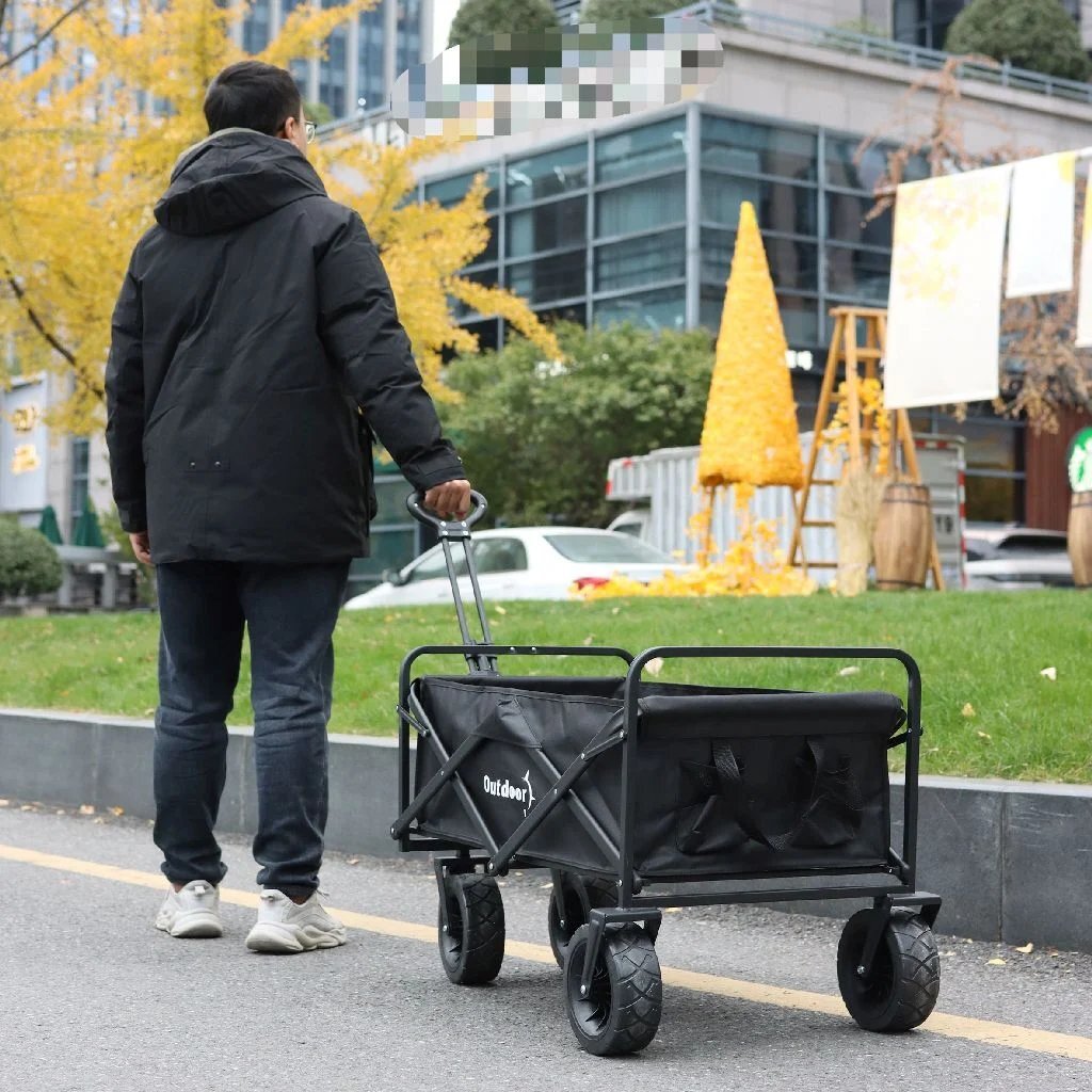 Outdoor Bolderwagen Opvouwbaar 90x51x57 cm Zwart - Image 2