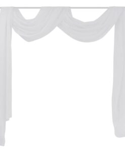 Overgordijn doorschijnend voile 140 x 600 cm wit