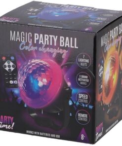 Party Time Magische Party Bal met Disco Effect + Afstandsbediening Zwart
