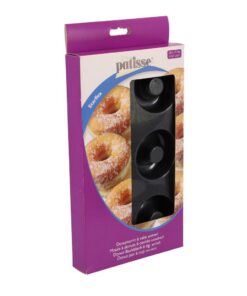 Patisse Donutvorm 6 Vaks 29x17 cm Zwart/Siliconen