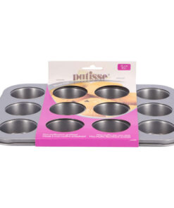 Patisse Metalen Mini Muffinvorm 12 Vaks Zilver