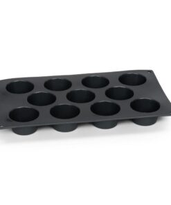 Patisse Mini Muffinvorm 11 Vaks 29x17 cm Zwart/Siliconen