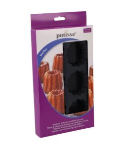 Patisse Mini Taartvorm 6 Vaks 29x17 cm Zwart/Siliconen