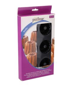 Patisse Mini Tulbandvorm 6 Vaks 29x17 cm Zwart/Siliconen