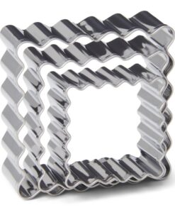 Patisse Uitsteekvormen Vierkant 3-delig RVS