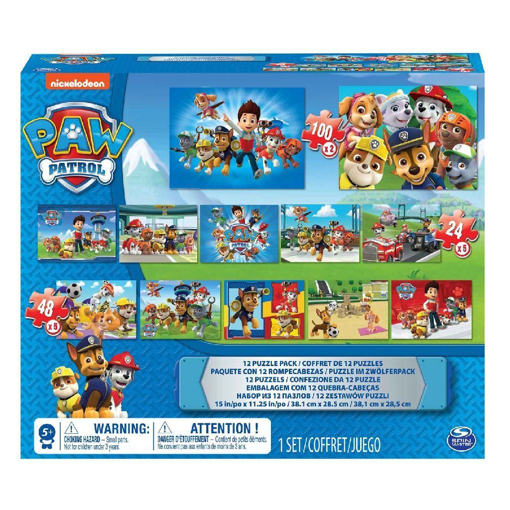 Paw Patrol 12in1 Puzzelset 25/48/100 Stukjes - Image 2