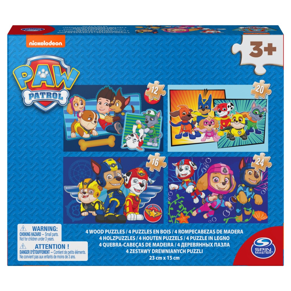 Paw Patrol Shoe Box 4 Houten Puzzels 12-16-20-24 Stukjes - Image 3