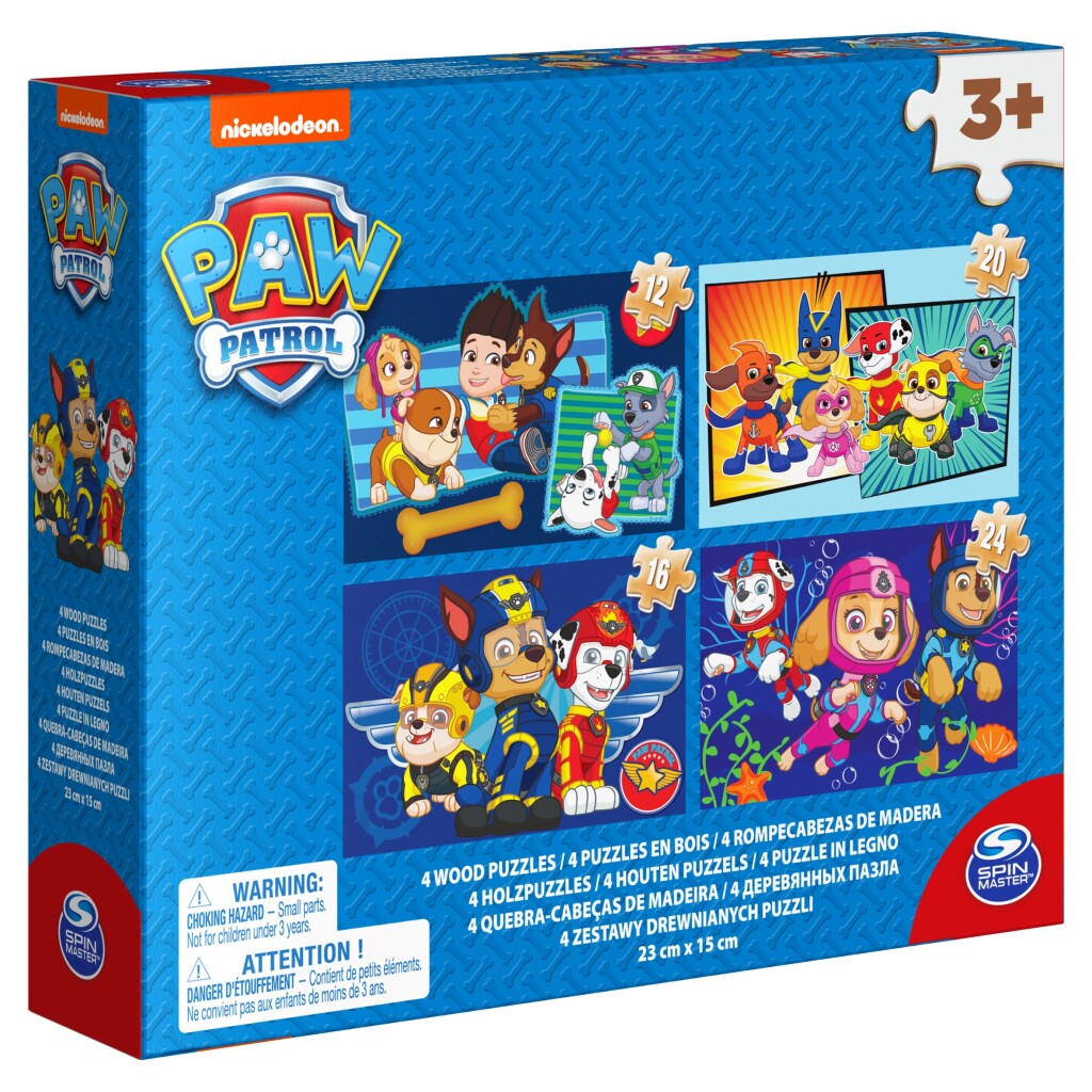 Paw Patrol Shoe Box 4 Houten Puzzels 12-16-20-24 Stukjes - Image 4