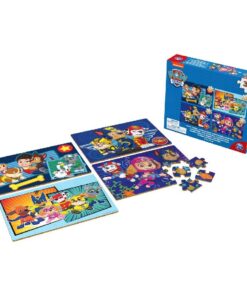 Paw Patrol Shoe Box 4 Houten Puzzels 12-16-20-24 Stukjes