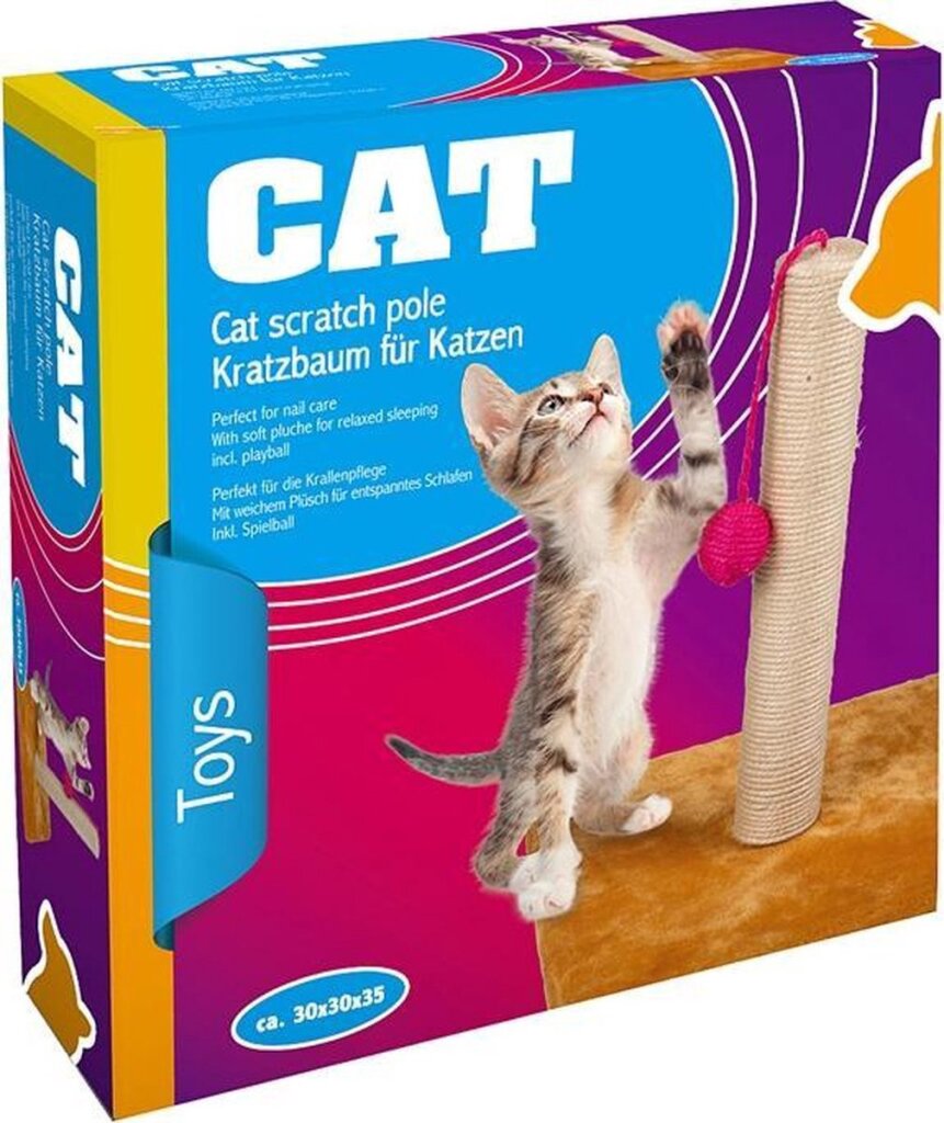 Pet Toys Krabpaal met Balletje Hout 30 x 35 cm - Image 4