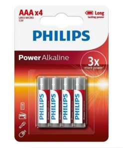 Philips AAA Alkaline Batterijen 4 Stuks