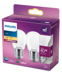 Alternative view of Philips Classic LED Lamp 40W E27 Warm Wit 2 Stuks