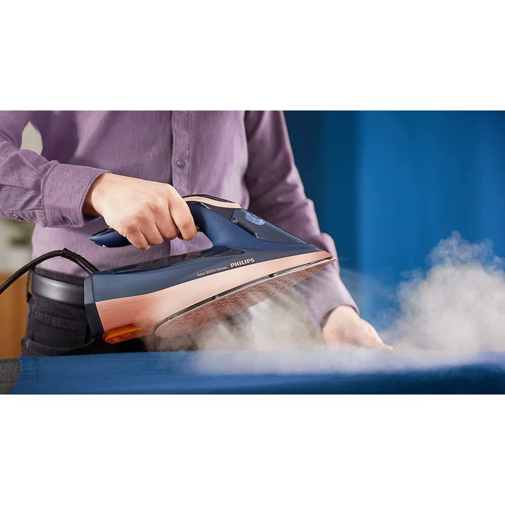 Philips DST8050/20 Azur 8000 Series Stoomstrijkijzer Blauw/Goud - Image 3