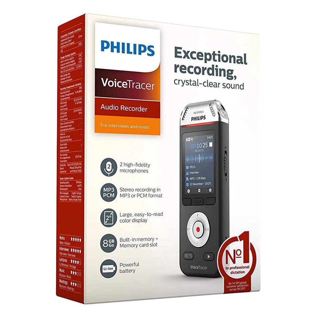 Philips DVT2110 VoiceTracer Audiorecorder Zwart/Zilver - Image 4